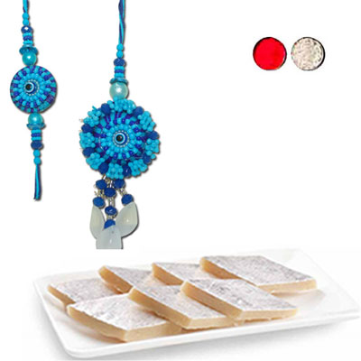 "Rakhi - BBR-916 A (Single Rakhi),250gms of Kaju Kathili - Click here to View more details about this Product